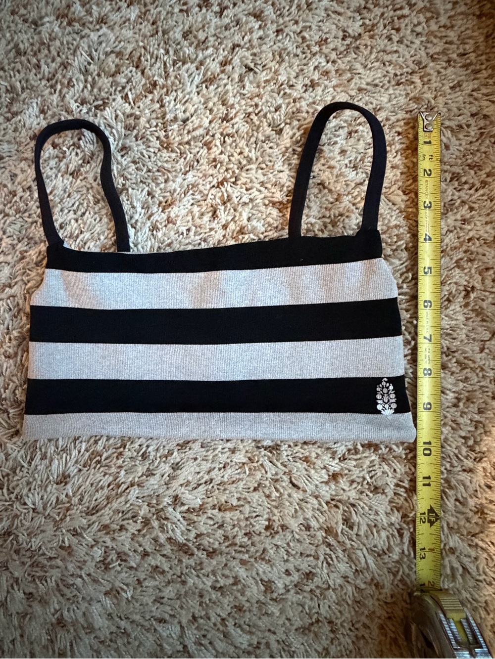 Free People Women's Reversible Black and Gray Tighten Up Bra, Size M - Picture 8 of 9